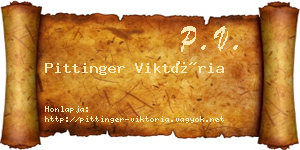 Pittinger Viktória névjegykártya